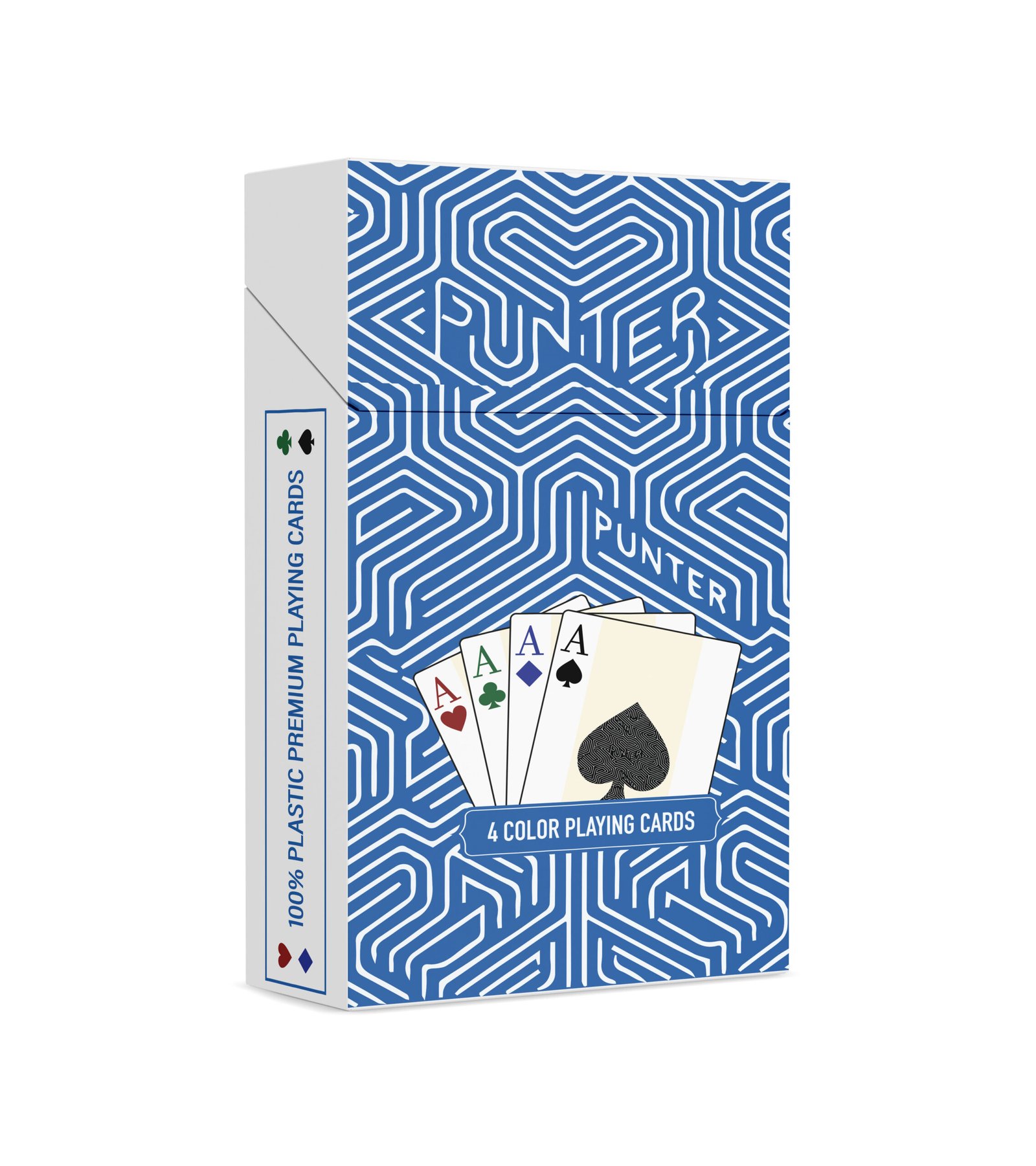 Punter box on a wooden poker table beside chips